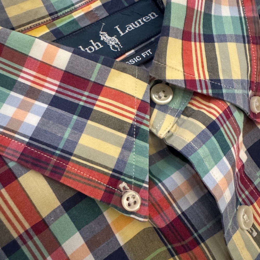 Ralph Lauren Men's Multicolor Long Sleeve Plaid Shirt